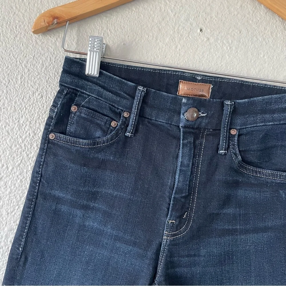 MOTHER High Waisted Looker Skinny Jeans in Coffee Tea or Me Women’s 24 Blue - Picture 6 of 16